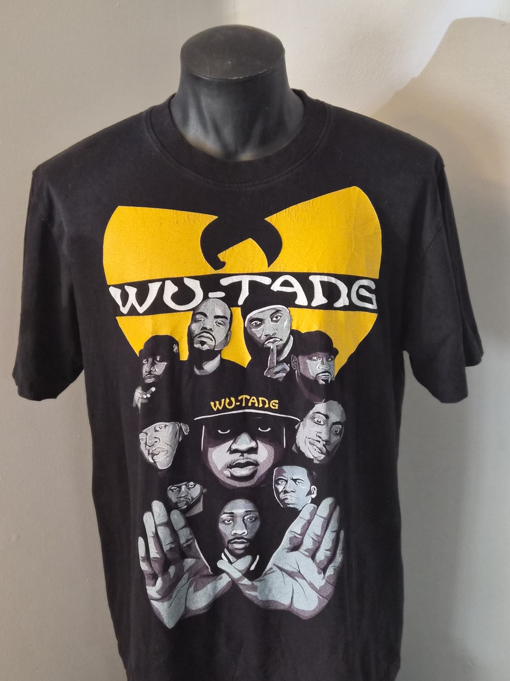Wu-Tang Clan Graphic T-Shirt Black Yellow Rap Hip Hop Streetwear